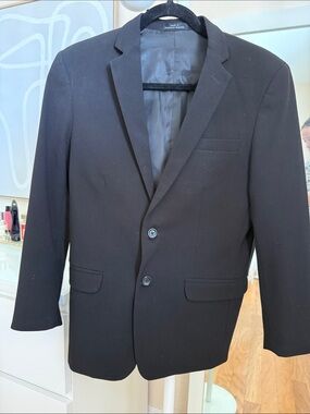 Calvin Klein Men's Black Two-Button Sport Coat